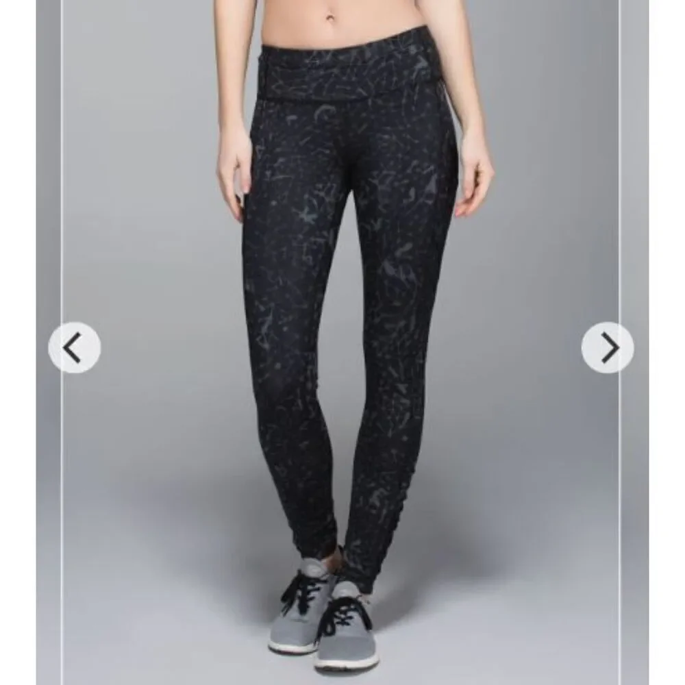 Lululemon Speed Tight III *Full-On Luxtreme Star Crushed Coal Black 6‎